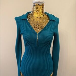 Abercrombie and Fitch Knit Sweater Bodysuit with front hook closure